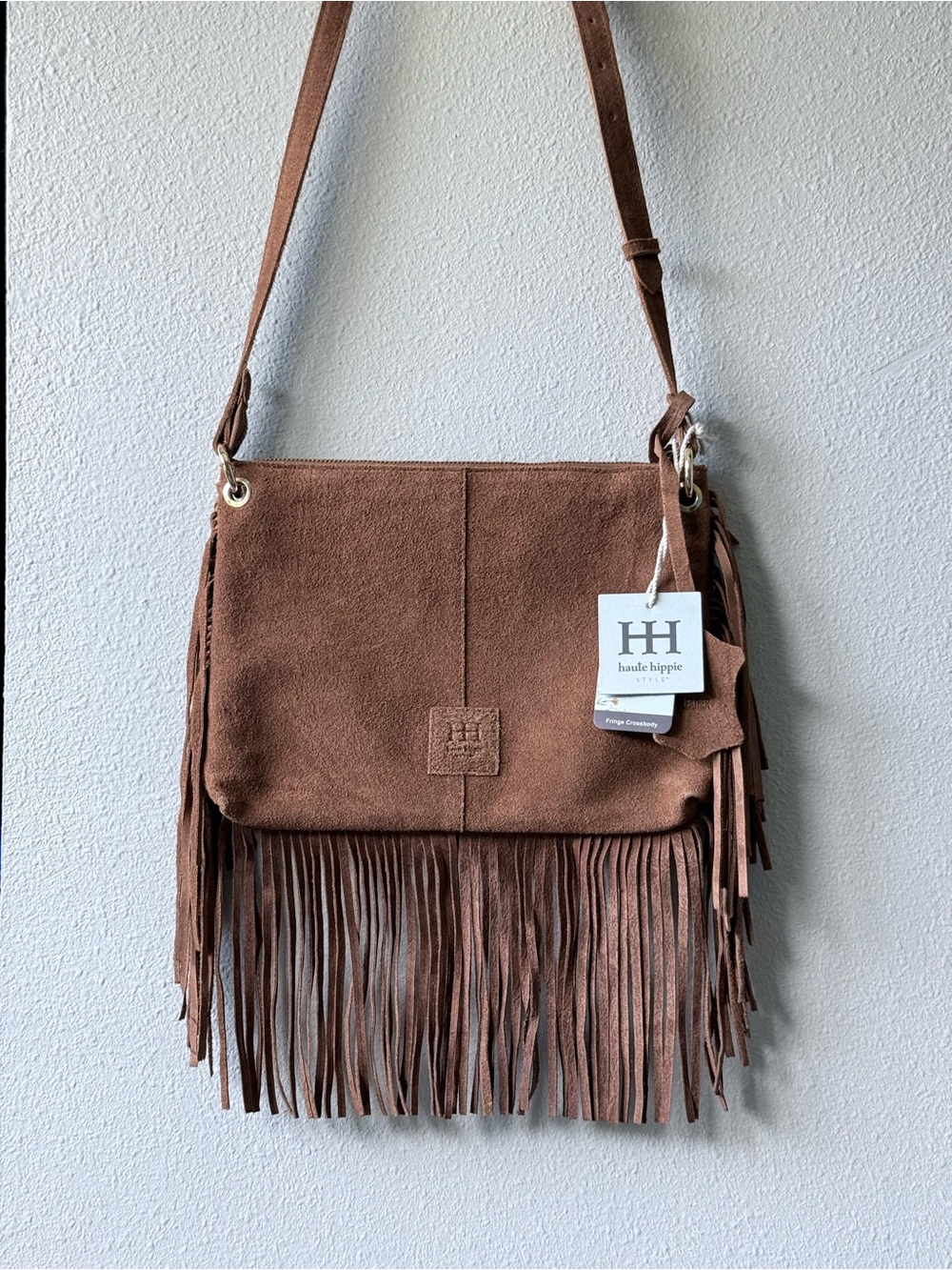 Haute Hippie NWT Fringed Suede Leather Crossbody Shoulder Bag - Picture 8 of 8